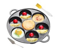 Crepe Frying Pan - Black + Cooking Skillet, Grilling Plate, Stove Griddle | Pizza Maker, Nonstick Pancake Pan With Cast Iron Design For Family Meals Or Outdoor Grilling