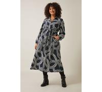 Crepe Midaxi Dress Evans Dark Navy 22-24