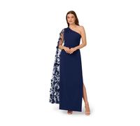 Crepe One Shoulder Dress Adrianna Papell Navy 12