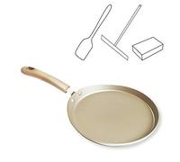 Crepe Pan Induction Pancake Pan Non-Stick Flat Pan Tawa Roti Pan Skillet Pancakes Frying Pan for Crepes Muffin Pancakes Egg Steak Etc for Most Stove Top Aluminum Alloy 8IN Kitchen Utensils Included