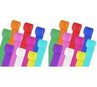 Crepe Paper, 10 Rolls Hanging Rainbow Streamers, 3.5CMx10M/Roll (Pack of 2)
