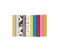 Crepe Paper 25 x 200 cm Pattern Mix Pack of 10