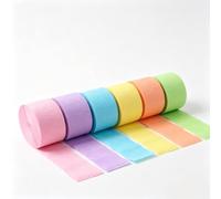 Crepe Paper 6 Rolls, Pastel Soft Color Party Streamers 25m x 4.5cm Each | The paper roll is easy to stretch without tearing.