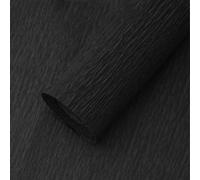 Crepe Paper Roll (17Inch x 8.2Ft/3Rolls), Heavy Papel Crepe Set Multi-Color, Crepe Paper for Birthday Wedding Party Decoration DIY Craft (Black)