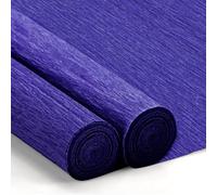 Crepe Paper Streamers 2 Rolls, 10 x 98Inch Crepe Paper Sheets for DIY Gift Colourful Paper Flower Wrapping Paper Crafts Birthday Wedding Holiday Party Decorations (Navy Blue)