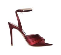 Crepe Satin Sandal - female - Gianvito Rossi - High Heel Sandals - Red - 6 UK - Shoes 6 UK