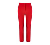 Crêpe Trousers with Slits - female - Elisabetta Franchi - Slim-fit Trousers - Red - M - Trousers M