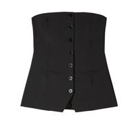Crepe Vest - female - Patrizia Pepe - Sleeveless Tops - Black - S - Tops S