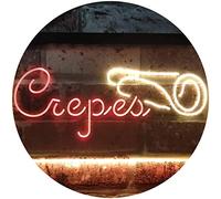 Crepes Restaurant Dual Color LED Neon Sign Red & Yellow 400 x 300mm st6s43-i3481-ry