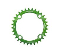 Crepundia Bike Chainring for Mountain/Road Bike, 104BCD 32T Chainring,Narrow Wide Chain Ring MTB Mountain Bike Bicycle 104BCD 32T 34T 36T 38T Crankset Tooth Plate Parts(Round,32T_GREEN_104MM)