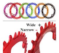 Crepundia Bike Chainring for Mountain/Road Bike, Oval Chainring 104BCD For MTB Bike Bicycle Chain Ring 32T 34T 36T Tooth Plate Chainwheel 104 Bcd(34T,Black)
