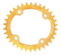 Crepundia Bike Chainring for Mountain/Road Bike, Oval Chainring 104BCD For MTB Bike Bicycle Chain Ring 32T 34T 36T Tooth Plate Chainwheel 104 Bcd(36T,Yellow)