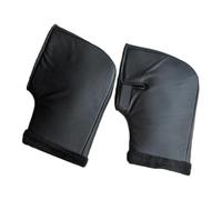 Crepundia Moped Handlebar Muffs, 1 Pair Leather Motorcycle Handle Cover Scooter Handlebar Gloves Windproof Waterproof Motorbike Bar Hand Muff Winter