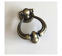 Crepundia Vintage Antique Drawer Ring Pull Handles, Retro Simple Door Knocker Luxury Door Knock Ring Handle Zinc Alloy Door Knobs and Pulls Furniture Decor Hardware(Qinggu)