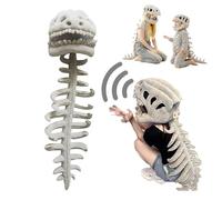 Crepundia Wearable Dinosaur Skeleton Plush Adult - Sound Version, Dinosaur Costume Kids Boys, Cosplay Outfit (adult)