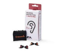 Crescendo MotoPro Earplugs for Hearing Protection, Special MESH® Filters, 24dB Noise Reduction, Comfortable for Use Under the Helmet, Suitable for Navigation System Users and motorbike earplugs