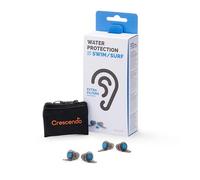 Crescendo Swim & Surf Earplugs for Water Sports .Special MESH® Filters and Full Block. Blocks Water During Water Sports, Reduces Ear Infection Risks for Swimmers, Surfers, Snorkellers and Divers