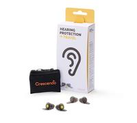Crescendo Travel Earplugs for Travelling. Patented Membrane® Filters, 15dB Noise Reduction. Helps Prevent Fatigue from Engine and Cabin Noise for Business Travellers and Holidaymakers