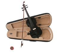 Crescent 1/4 Size Student Violin Starter Kit, Black Color (Includes CrescentTM Digital E-Tuner)