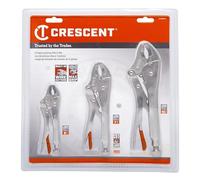 Crescent 3 Piece Curved Jaw Locking Pliers with Wire Cutter Set - CLP3SETN-08