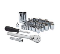 Crescent 45 Pc. 1/4 & 3/8"""" Drive 6 & 12 Point SAE/Metric Mechanics Tool Set - CSWS13N