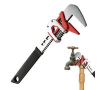 Crescent Adjustable Wrench - 29.5x8.5cm Heavy-Duty Steel Spanner | Professional Wide Jaw Manual Hand Tool for DIY, Plumbing and Automotive Repair, 1-Pack Wide Opening Chrome Finish