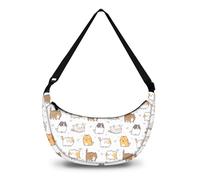 Crescent Bag for women Casual Crossbody Sling Bags Crossbody Shoulder Purse with Adjustable Strap Lightweight, Grey, Casual