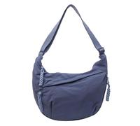 Crescent Bag, Women Men Portable Crossbody Dumpling Bag With Adjustable Strap Curved Half-Moon Design Solid Shoulder Bags Side Hobo Casual Messenger Bag For School Sport Travel Hiking Work (Blue)