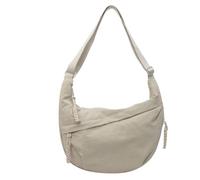 Crescent Bag, Women Men Portable Crossbody Dumpling Bag With Adjustable Strap Curved Half-Moon Design Solid Shoulder Bags Side Hobo Casual Messenger Bag For School Sport Travel Hiking Work (White)