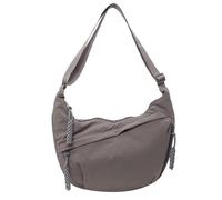 Crescent Bag, Women Men Portable Crossbody Dumpling Bag With Adjustable Strap Curved Half-Moon Design Solid Shoulder Bags Side Hobo Casual Messenger Bag For School Sport Travel Hiking Work (Grey)