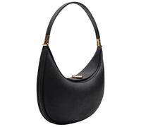Crescent Bags Women - Pure Pu Leather Pun, Elegant Sling Handbag, Fashion Fork Accessory, Lightweight Travel Satchel | Lady Evening Party Dating Daily Work Vanances, Black, Se référer à la description