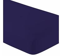 Crescent Bedding 100% Cotton Twin XL purple Fitted Bed Sheet (1-Pack) Soft and Comfy - Twin Extra Long, 15" Deep Pocket, 39" x 80" Great for Dorm Room, Hospital and Split King Dual Adjustable Beds TXL