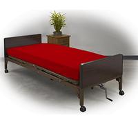 Crescent Bedding Extra-Long 36"X80"X10" Soft and Comfy 100% Cotton Twin XL Bed Sheet (Red)