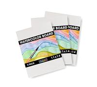 CRESCENT Cardboard Company Watercolor Board 3PK 11X14WHITE, 11"X14" White, 11" x 14"
