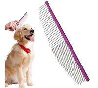 Crescent Coarse Grooming Pet Comb, Dog Grooming Brush, Kitten Shedding Comb, Gentle & Comfortable, Lightweight and Dur- Able, 6.5x1.46x0.2inch, Ideal for Bath Time & Indoor Cl