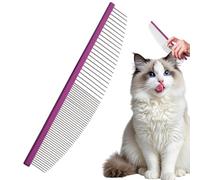 Crescent Coarse Grooming Pet Comb, Dog Grooming Brush, Puppy Hair Comb 16.5x3.7x0.5cm/6.5x1.46x0.2 Inches Comfortable Grip & Easy To Clean/Multi-Purpose For Detailing Indoor Kitten