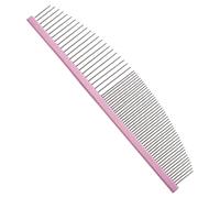 Crescent Coarse Grooming Pet Comb, Dog Grooming Brush, Puppy Hair Comb 16.5x3.7x0.5cm/6.5x1.46x0.2 Inches Comfortable Grip & Easy To Clean/Multi-Purpose For Detailing Indoor Kitten