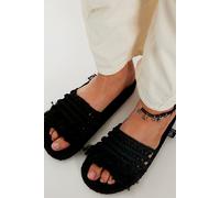 Crescent Coast Slide Sandals by Nomadic State Of Mind at Free People in Black, Size: US 7 - female