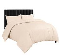 Crescent Collection 300 Thread Count 100% Pure Egyptian Cotton Duvet Cover With Pillowcase (Mocha, Super King: 260x220)