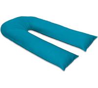 Crescent Collection U Shaped Pillowcase Cover Pregnancy Maternity Nursing Full Body Pillowcase Cover (Teal, 9FT U Pillowcase Cover Only)