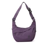 Crescent Crossbody Shoulder Bag,Lightweight Nylon Hobo Purse for Women, Dark Purple, M
