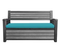 Crescent Garden Iceni & Eden Bench Seat Pad Water Resistant Garden Keter Bench Cushion Pad 128X50X5Cm Aqua Removable Cover