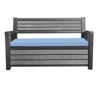 Crescent Garden Iceni & Eden Bench Seat Pad Water Resistant Garden Keter Bench Cushion Pad 128X50X5Cm Sky Blue Removable Cover