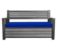 Crescent Garden Iceni & Eden Bench Seat Pad Water Resistant Garden Keter Bench Cushion Pad 128X50X5Cm Royal Blue Removable Cover