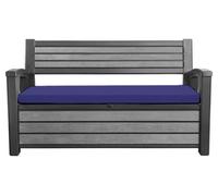 Crescent Garden Iceni & Eden Bench Seat Pad Water Resistant Garden Keter Bench Cushion Pad 128X50X5Cm Purple Removable Cover