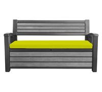 Crescent Garden Iceni & Eden Bench Seat Pad Water Resistant Garden Keter Bench Cushion Pad 128X50X5Cm Lime Green Removable Cover
