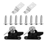 Crescent Lock Zinc Alloy with Key Black 2 Pcs for Sliding Windows
