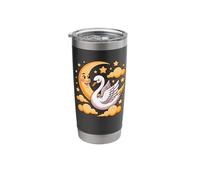Crescent Moon Clouds Swan Swans Stainless Steel Insulated Tumbler