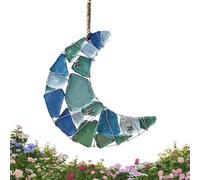 Crescent Moon Decoration - Novelties Coastal Two-Dimensional Acrylic Ornament, Decorative Friendship Wind Chimes, for Home, Living Room, Bedroom, Entrance, Balcony and Garden