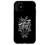 Crescent Moon Frog Meditates Among Mystical Mushrooms Case for iPhone 11